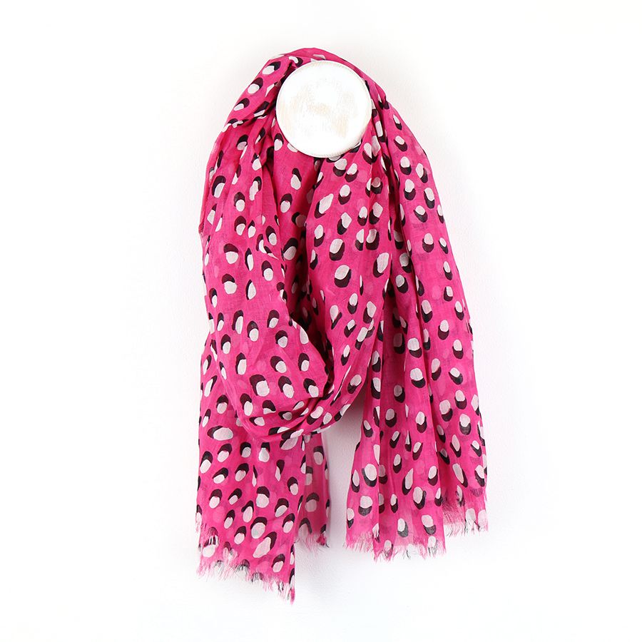 Pink Cotton Scarf with Shadow Dot Print by Peace of Mind hillyhorton.co.uk Pink Cotton Scarf with Shadow Dot Print by Peace of Mind hillyhorton.co.uk